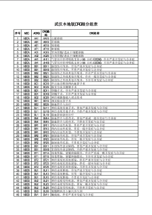 DRG细分组表（武汉版）