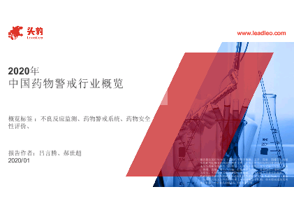 头豹2020年中国药物警戒行业概览