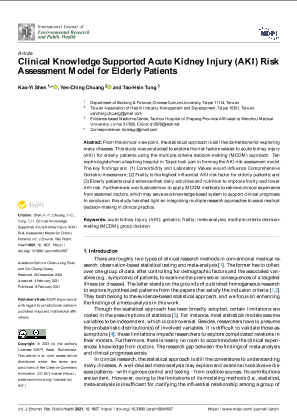 Clinical Knowledge Supported Acute Kidney Injury (AKI) Risk Assessment Model for Elderly Patients