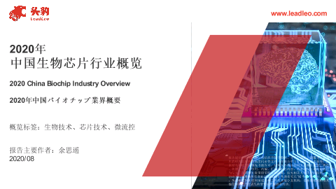 【头豹】2020年中国生物芯片行业概览
