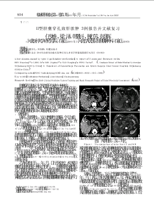 II型胆囊穿孔致肝脓肿3例报告并文献复习