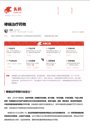 2023年中国哮喘治疗药物行业词条报告.pdf